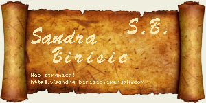 Sandra Birišić vizit kartica